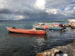 16A Boats at anchor in Port Royal with a great view of Kingston harbour Port Royal Kingston Jamaica